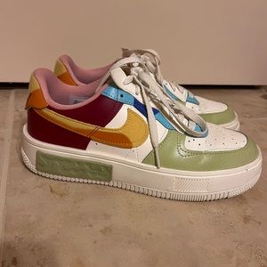 NIKE fontanka multi color Air Force 1s